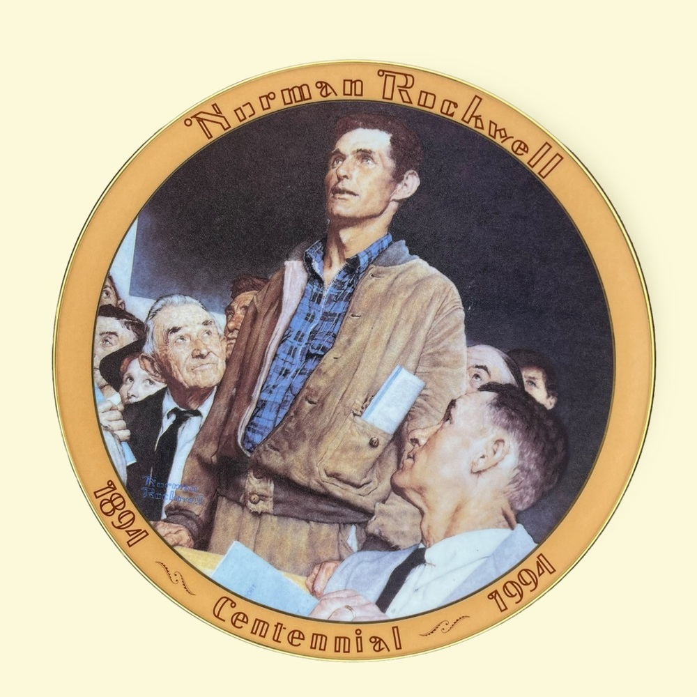 Norman Rockwell Freedom of Speech Decorative Plate